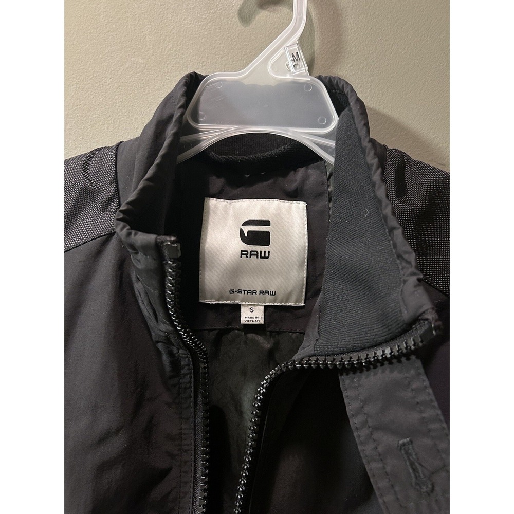 G-Star Raw Men's Dark Black Meson Full Zip Track Jacket Cafe Racer Members Only - Picture 8 of 13
